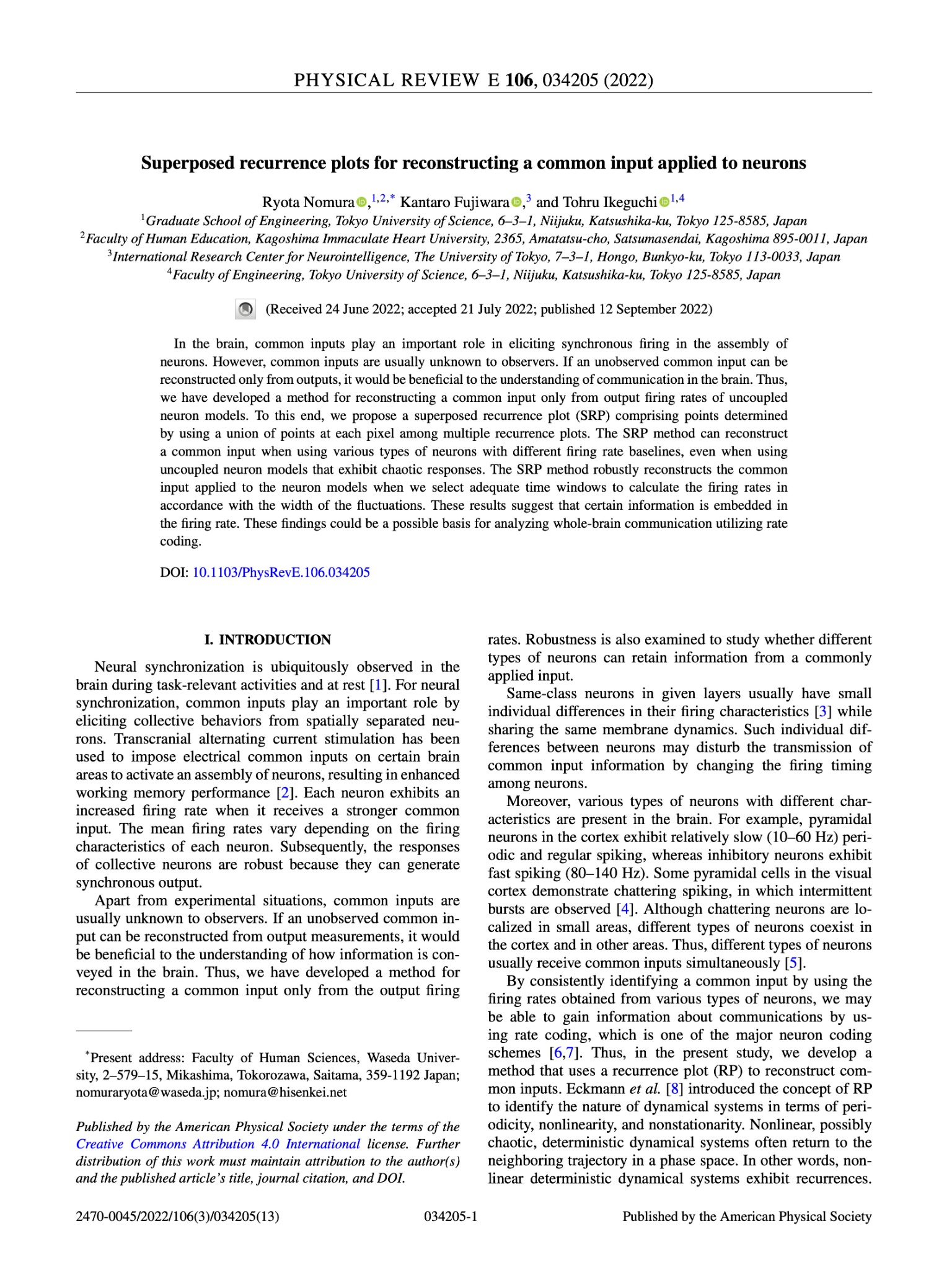 Superposed recurrence plots paper image